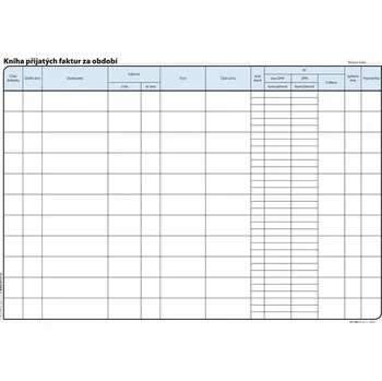 Kniha přijatých faktur, A4, 32 listů