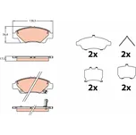 Sada brzdových destiček, kotoučová brzda LUCAS GDB3643