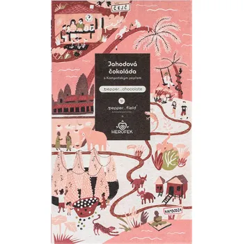 Čokoláda Jahodová čokoláda s lyofilizovaným Kampotským pepřem – .pepper..chocolate