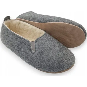 Dámské pantofle Dámské filcové pantofle zateplené polské šedé pohodlné velikost 42