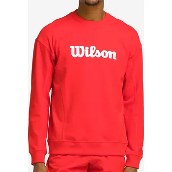 Oblečení a móda WILSON Pánská tenisová mikina Classic 2XL ČERVENÁ