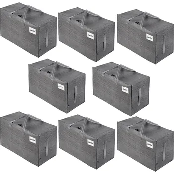 Úložný box VENO Extra velká úložná taška a stěhovací box 102 l šedá 8 ks