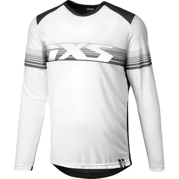 cyklistický dres IXS Kids Trigger Lite 1.1 jersey, white-black, KL KL
