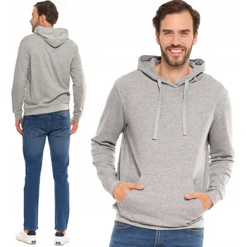 Pánská mikina Pánská mikina s kapucí Přes Hlavu Klasická Měkká Bavlněná MORAJ M