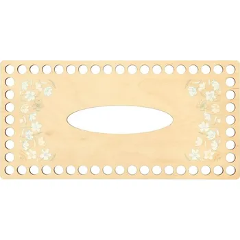 Papírový ubrousek Natana dřevěné víko na ubrousky bílé květy