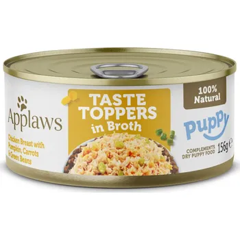 Krmivo pro psa 6x156g Applaws Puppy Taste Toppers ve vývaru - kuřecí prsa se zeleninou