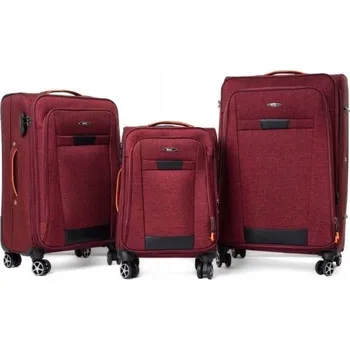 Sada 3 kufrů PELLUCCI RGL S-030 Bordó (vínová)