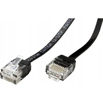 Síťový kabel Patchcord Roline U/UTP 6a RJ45 / RJ45 0,5 m černý