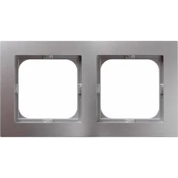 Rám na obraz Ospel As dvojitý rám stříbrný