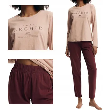 Dámské noční prádlo Dámské pyžamo s dlouhým rukávem Dorla Henderson | růžové, vínové S