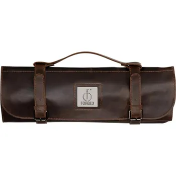 Pouzdro na nůž Přepravní taška na nože ESSENTIALS 46 cm, hnědá, kůže, Forged