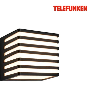 Venkovní osvětlení BRILONER TELEFUNKEN LED venkovní nástěnné svítidlo, voděodolné a prachotěsné, kostka, černá/bílá 321905TF