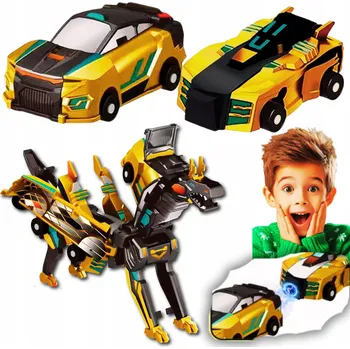 Figurka HRAČKY PRO DĚTI MAGNETICKÁ AUTÍČKA FIGURKA ROBOT SADA DÁREK 2v1 Mini