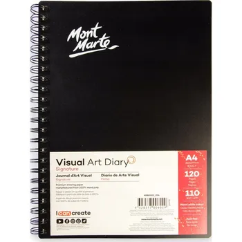 Blok na Kreslení Visual ART Skicák se Spirálovou Vazbou Mont Marte A4 120 Listů