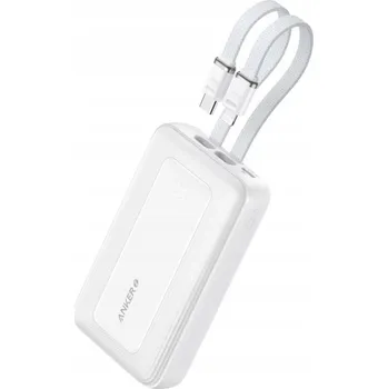 Powerbanka Powerbank Anker Zolo 10000mAh 30W s kabely USB-C + Lightning, bílý