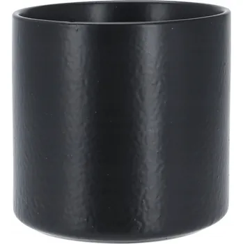 Květináč Květináč 13,5 x 13 cm, keramika, černý