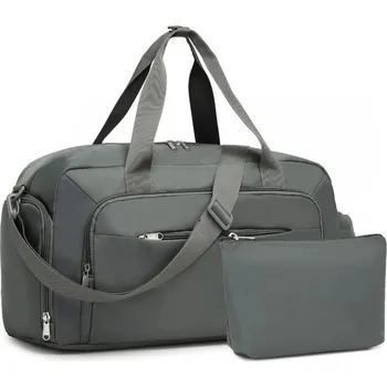 Cestovní taška Set tašek Kono 23L cestovní taška s kosmetickou taškou - šedá