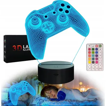 Lampička NOČNÍ LAMPA LED Podložka Gamer Gadget STOLNÍ NA STŮL 3D DÁLKOVÉ OVLÁDÁNÍ