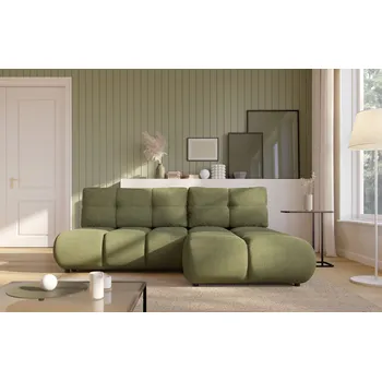 Sedací souprava Rohová sedací souprava SELKIR - zelená, pravý roh