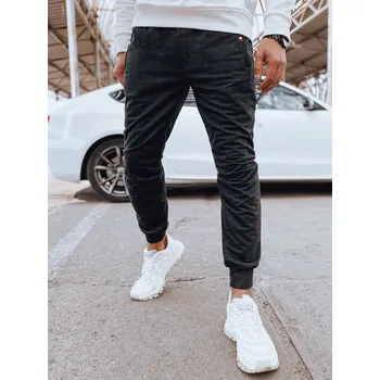 Pánská móda Pánské teplákové kalhoty UX4122 Barva: Tmavě Šedá, Velikost: M/L