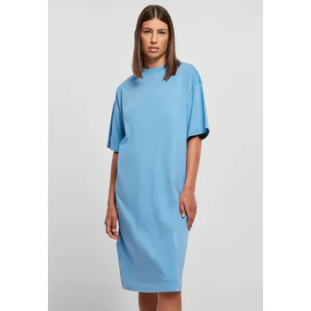 Dámské oblečení Dámské organické dlouhé oversized triko šaty horizonblue Urban Classics světle modrá 2540107