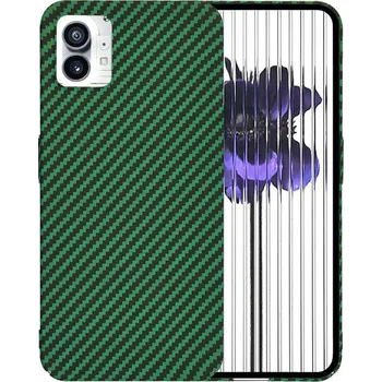 Pouzdro na mobilní telefon Techsuit Carbonite FiberShell obal Nothing Phone (1) zelený