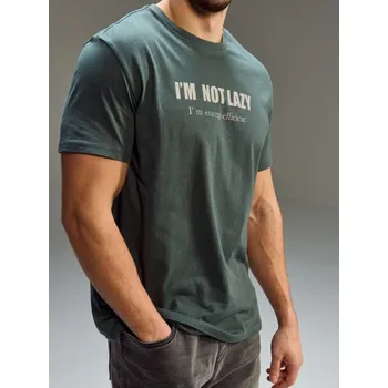 Pánské tričko Sinsay - Bavlněné tričko s nápisem - zelená - 236HL-67X - 236HL-67X-3XL