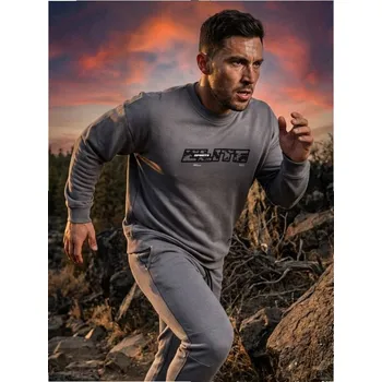 Pánská mikina Sinsay - Mikina s kulatým výstřihem - šedá - 491HL-09X - 491HL-09X-M