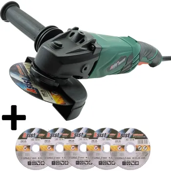oscilační bruska Asist AE3U120DN-2-SAD - úhlová bruska s regulací, 1200 W / 125 mm + 5x kotouč ZDARMA