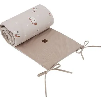 Dětský pokoj EKO Chránič do postýlky VELVET Bees Beige 360x35 cm