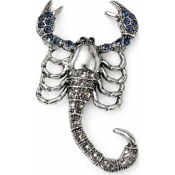 Brož Luxusní bižuterní brož Štír s modrými kameny