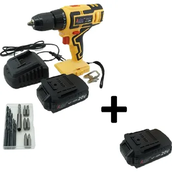 Asist Aku vrtačka 20V 2,0Ah v kufru AE2V20A-201-BMC + Aku baterie Li-ion 20V, 2.0Ah AE2B2020