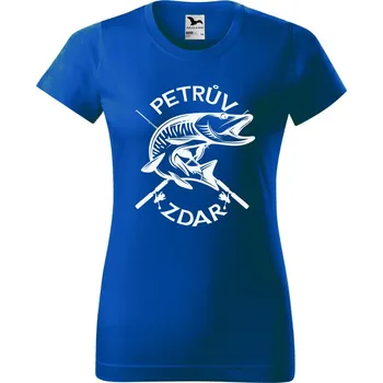 Dámské tričko DOBRÝ TRIKO Dámské tričko s potiskem Petrův zdar Barva: Královsky modrá, Velikost: 3XL