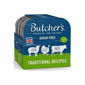 Krmivo pro psa Butcher’s Dog Original hovězí/krůt/jehn vanička 4x150g