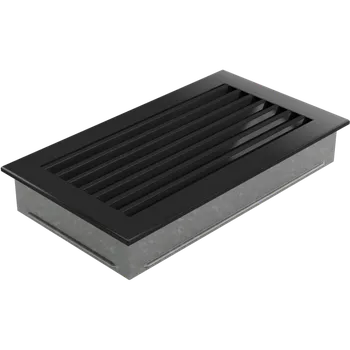 Krbová kamna KRATKI Krbová mřížka Fresh s pevnou neprůhlednou žaluzií 17x37cm-černá