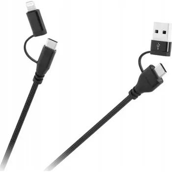 Datový kabel UNIVERZÁLNÍ USB kabel A - C - Lightning 1 m