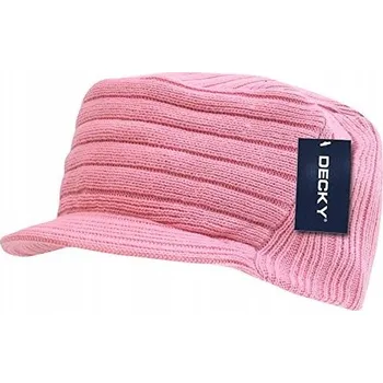 Čepice Dámská kšiltovka DECKY růžového žebrovaného vzoru