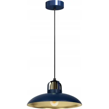 Závěsné svítidlo FELIX modré zlaté kovové stínidlo 1xE27 29x90cm stropní
