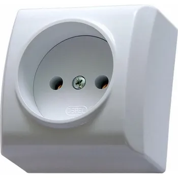 Elektrická zásuvka Ospel BIS zásuvka, jednoduchá, povrchová montáž, bílá (GN-1B/00)
