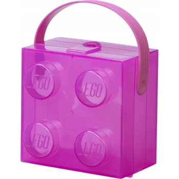 Svačinový box LEGO LUNCH BOX PRŮHLEDNÝ RŮŽOVÁ OBĚDOVÁ SVAČINOVÝ BOX XL