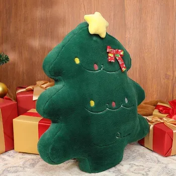 Dekorativní polštářek Sametový polštář 11016 45 x 35 x 10 cm vánoční stromeček