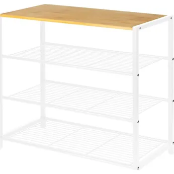 Botník Brunbeste se sedákem 80 x 30 x 56 cm BÍLÝ