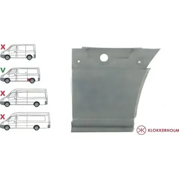 Blatník karosérie KLOKKERHOLM lem zadního blatníku levý DODGE SPRINTER (906), 01.07-12.09,MERCEDES SPRINTER 209-524, 04.06-10.13,SPRINTER 210-519, 10.13-06.18,VOLKSWAGEN CRAFTER (2E), 12.05-04.17 OE A9066375409,9066375409,2E1 809 157A