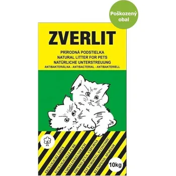 Podestýlka pro kočku ZVERLIT zelený hrubá podestýlka 10 kg - Poškozený obal - %