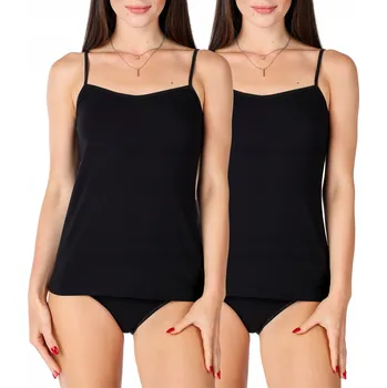 Dámské tričko Bellivalini Dámské tílko 2-balení viskóza BLV50-218 Černé S