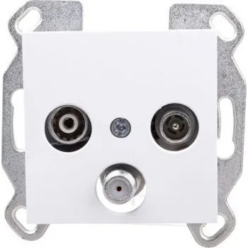 Elektrická zásuvka Anténní zásuvka nástěnná Hager bílá