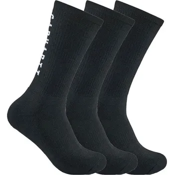 Pánské ponožky Carhartt ponožky Force Midweight Logo Crew Socks L black 3 páry