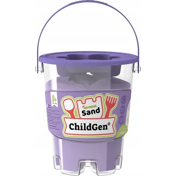 kinetický písek ChildGen Kinetický písek s formičkou, 100% přírodní, 500g, FIALOVÝ, voňavý