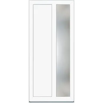 Solid Elements Vchodové dveře Premium, 110 L, rozměr vč. zárubně: 1100 × 2100 mm, plast, levé, bílé, prosklené&nbsp;W1DRBCZTK1.0038