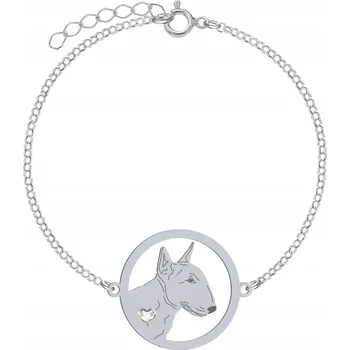 Náramek Náramek ze stříbra 925 - Miniaturní Bull Terrier + GRAVÍROVÁNÍ DÁREK
